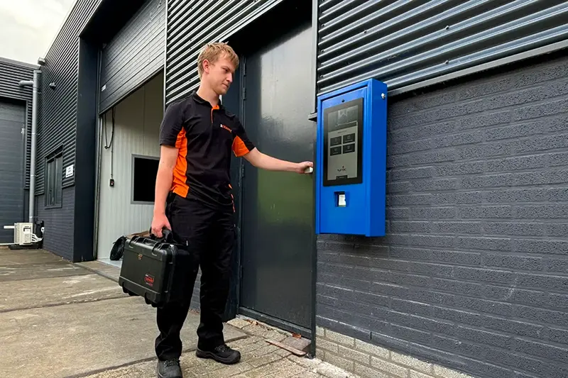 outdoor digitale bezoekersregistratie voor Spie
