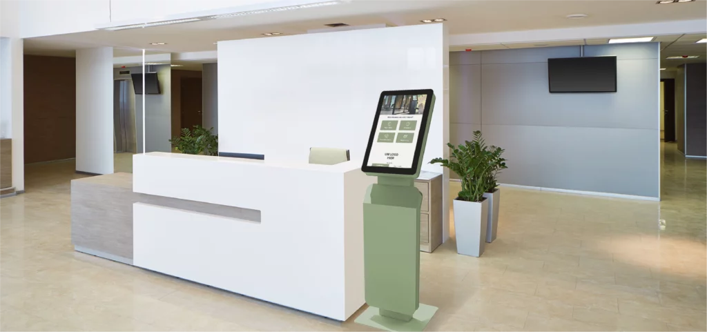 digitale kiosk voor lobby met DFD Plus
