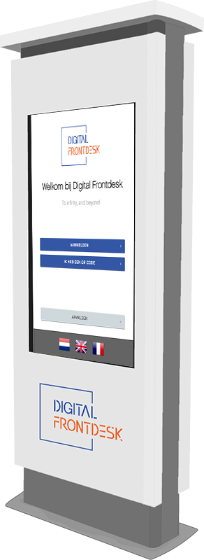 outdoor zelfregistratiekiosk wit